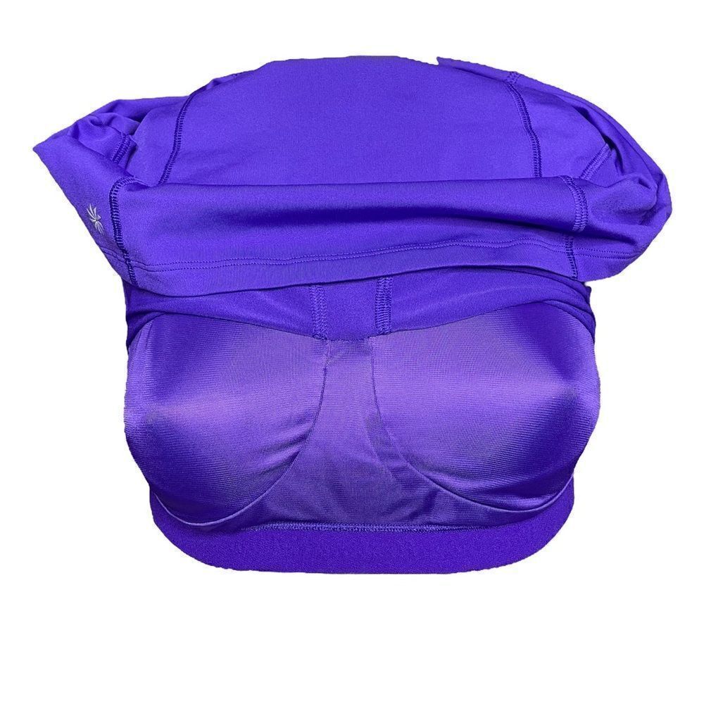ATHLETA Tank Top Built In Bra Support Racerback Yoga Running Purple Womens 34B - Picture 7 of 11